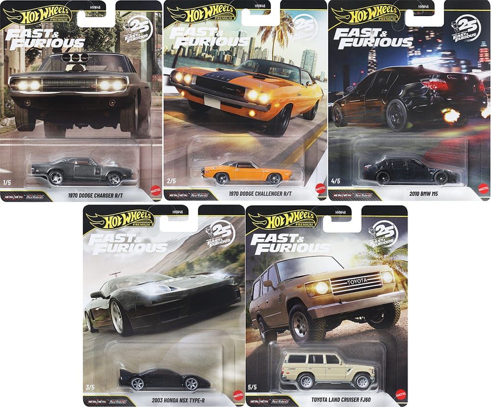 Hot Wheels Premium Fast&Furious komplekt koos chase mudeliga