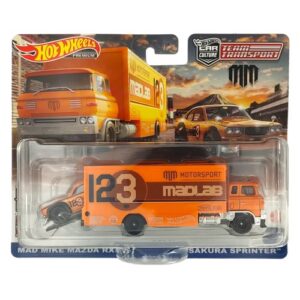 Hot Wheels Premium Mad Mike Mazda RX3 GT & Sakura Sprinter