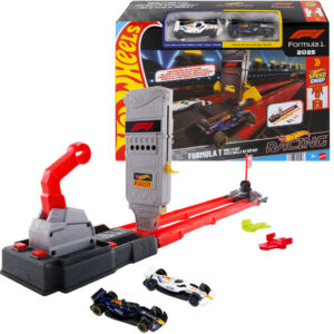 Hot Wheels Formula 1 2025 kiirendusraja komplekt (vigastatud pakendiga)