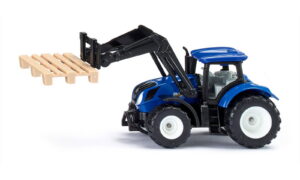 Siku New Holland traktor kaubaaluse ja kahvlitega