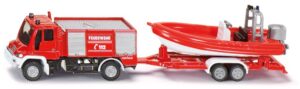Siku Unimog tuletõrjeauto paadiga