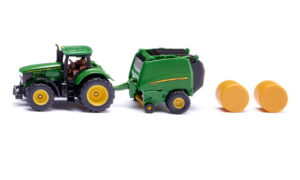 Siku John Deere traktor pallipressiga