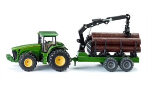 Siku John Deere traktor metsaveohaagisega