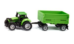 Siku Deutz-Fahr traktor Fortuna 2-teljelise haagisega