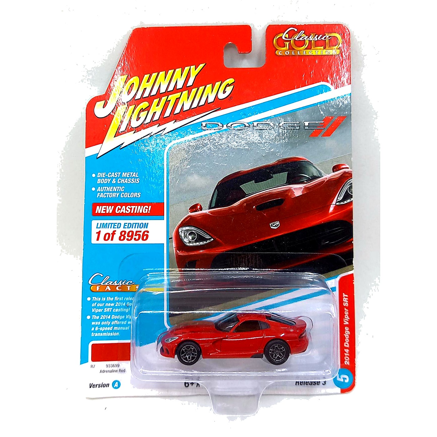 Johnny Lightning 2014 Dodge Viper SRT Adrenaline Red